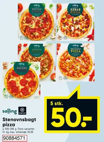 Bilka Salling Stenovnsbagt Pizza 330-395 g tilbud