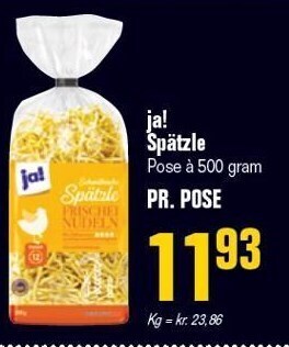 Poetzsch Padborg Ja! spätzle tilbud