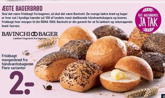 REMA 1000 Friskbagt morgenbrød fra håndværksbageren tilbud