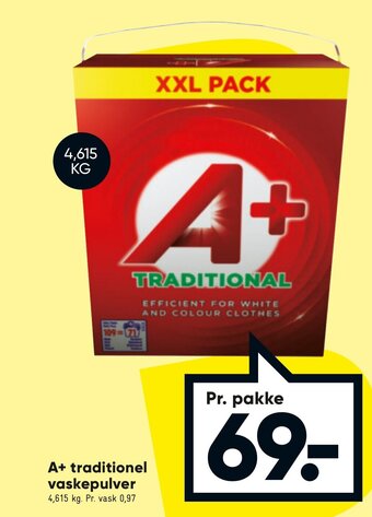 Bilka A+ Traditionel Vaskepulver tilbud