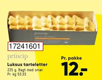 Bilka Princip Luksus Tarteletter 225g tilbud