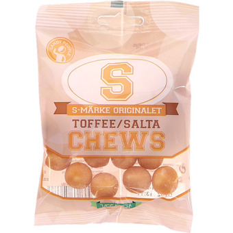 S-märke | 2 x toffe saltede bidder | slik & snacks > slik