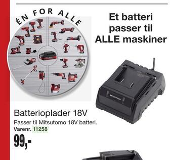 Harald Nyborg Batterioplader 18v tilbud