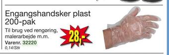 Harald Nyborg Engangshandsker plast 200-pak tilbud