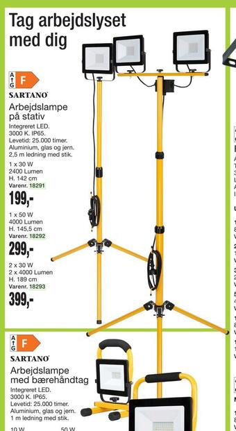 Harald Nyborg Arbejdslampe på stativ tilbud