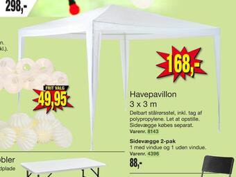 Harald Nyborg Havepavillon 3 x 3 m tilbud