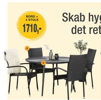 Harald Nyborg Bord + 4 stole tilbud
