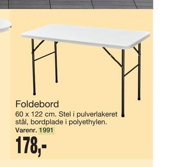 Harald Nyborg Foldebord tilbud