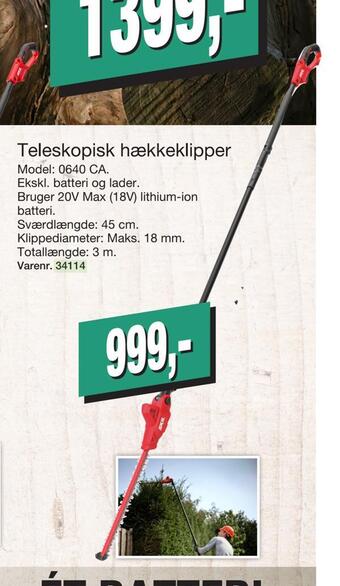 Harald Nyborg Teleskopisk hækkeklipper tilbud
