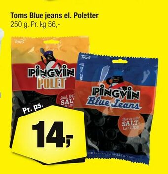 Calle Toms Blue jeans el. Poletter tilbud