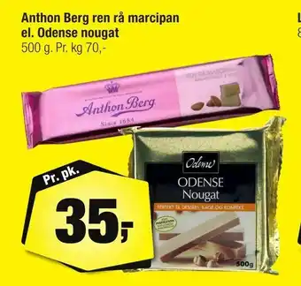 Calle Anthon Berg ren rå marcipan el. Odense nougat tilbud