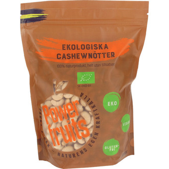 Powerfruits | cashewnødder raw øko | kolonial > tørrede frugter og frø