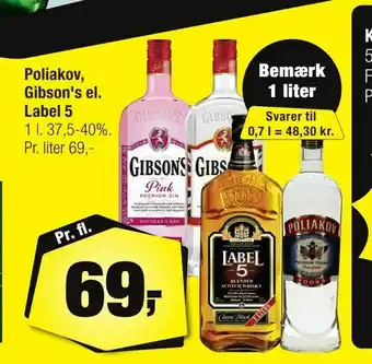 Calle Poliakov, Gibson's el. Label 5 tilbud