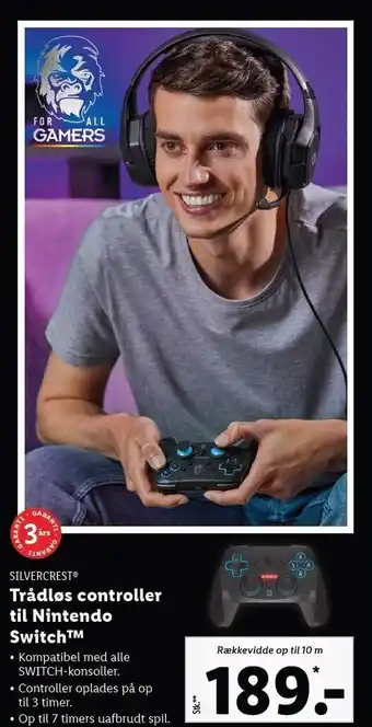 Lidl Trådløs controller til nintendo switch tilbud