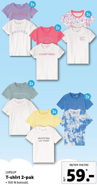 Lidl Lupilu t-shirt 2-pak tilbud
