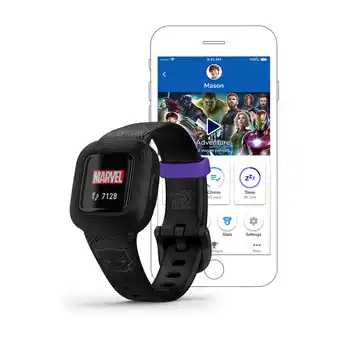 Power Garmin vivofit jr. 3, black panther aktivitetsarmbånd til børn tilbud