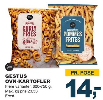 Let-Køb Gestus ovn-kartofler tilbud