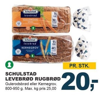 Let-Køb Schulstad levebrød rugbrød tilbud