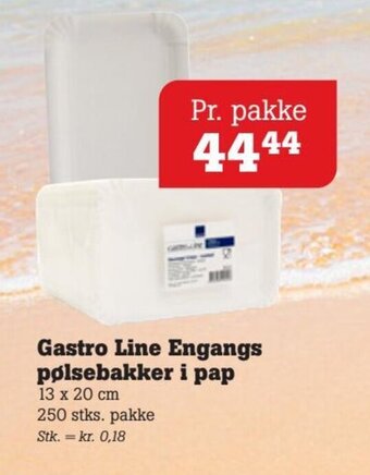 Gastro Line Engangs pølsebakker i pap