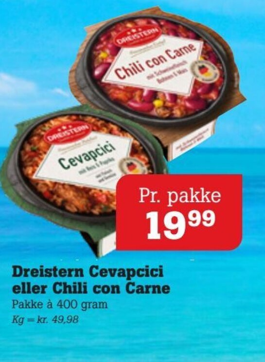 Dreistern Cevapcici eller Chili con Carne tilbud hos Poetzsch