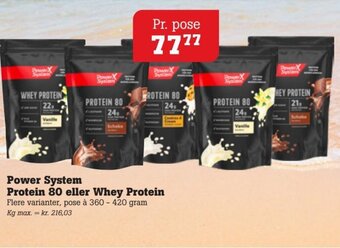 Power System Protein 80 eller Whey Protein