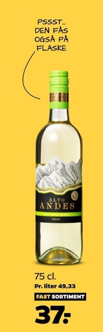 Netto Ukendt chilensk hvidvin tilbud