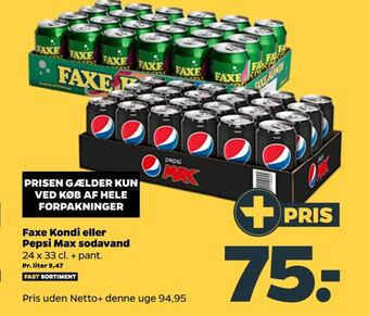 Netto Faxe kondi sportssodavand tilbud