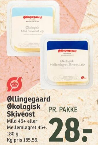 SPAR Øllingegaard skiveost mellemlagret 45+ tilbud