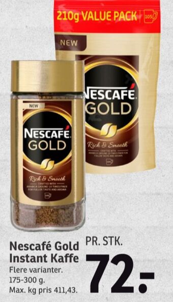 SPAR Gold instant kaffe tilbud