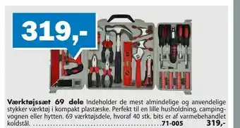 Biltema Værktøjssæt 69 dele tilbud