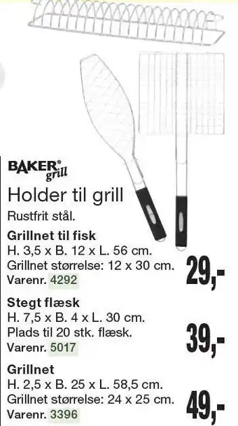 Harald Nyborg Bakergrill holder til grill tilbud