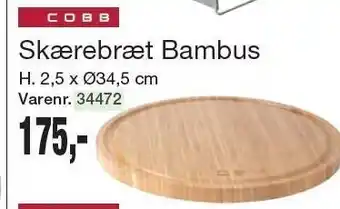Harald Nyborg Cobb skærebræt bambus tilbud