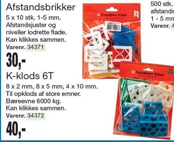 Harald Nyborg Afstandsbrikker eller k-klods 6t tilbud