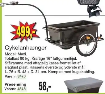 Harald Nyborg Cykelanhænger el. presening tilbud