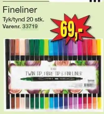 Harald Nyborg Fineliner 20 stk tilbud