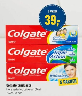 Otto Duborg Colgate tandpasta tilbud