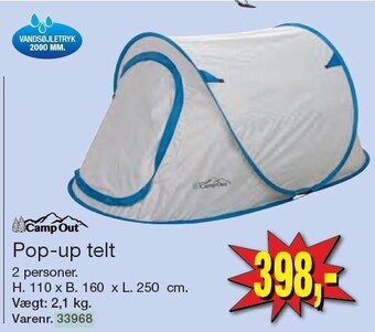 Harald Nyborg Camp out pop-up telt tilbud