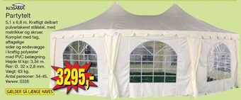 Harald Nyborg Kosama partytelt tilbud