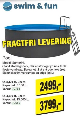 Pool  - model: santorini