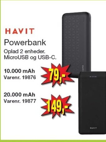 Harald Nyborg HAVIT Powerbank tilbud