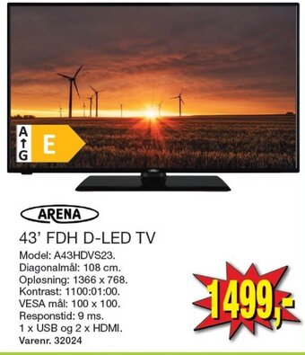 Harald Nyborg 43' FDH D-LED TV Model: A43HDVS23 tilbud