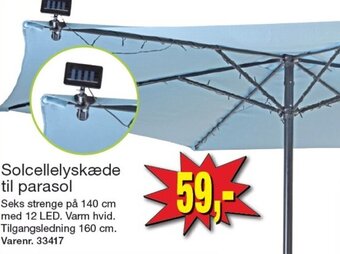 Harald Nyborg Solcellelyskæde til parasol tilbud