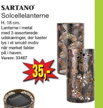 Harald Nyborg SARTANO Solcellelanterne tilbud