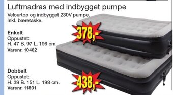 Harald Nyborg Luftmadras med indbygget pumpe tilbud