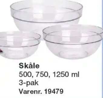 Skåle 500, 750, 1250 ml 3-pak Varenr. 19479