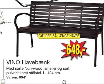 Harald Nyborg VINO Havebænk tilbud
