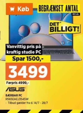 Power Asus bærbar pc tilbud