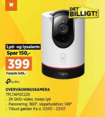 Power Tp-link overvågningskamera tilbud