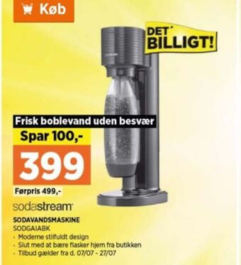 Power Sodastream sodavandsmaskine tilbud
