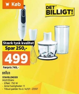 Power Braun stavblender tilbud